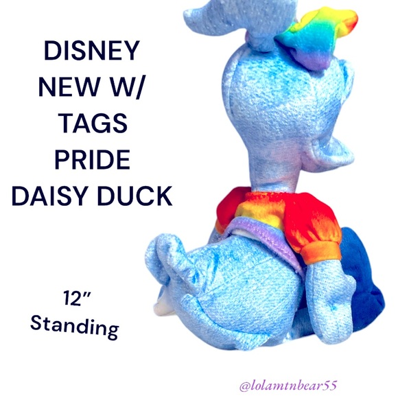 NEW WITH TAGS DISNEY DAISY DUCK RAINBOW 🌈 COLLECTION- GLITTER SPARKLE FUR - Picture 8 of 15